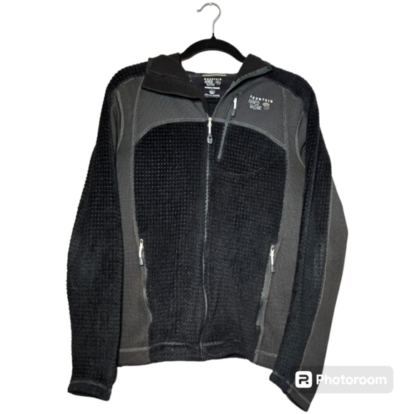 Mountain Hardwear Monkey Grid Hooded Fleece Soft Zip Up Jacket Size Small - Picture 1 of 7